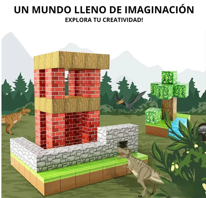 ⛏🧱BLOQUES MANGNETICOS PREMIUM TIPO MINECRAFT🧱🌳